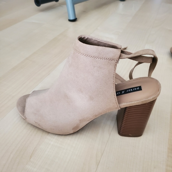Parker And Sky Open Toe Tan Shoe Size 11 - Picture 5 of 10